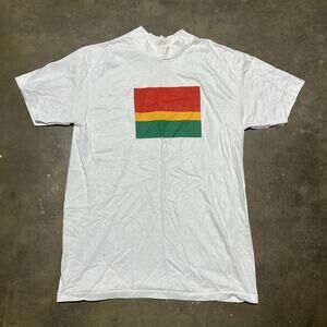 Vintage 80s Ocoee River White Water Rafting Flag Shirt